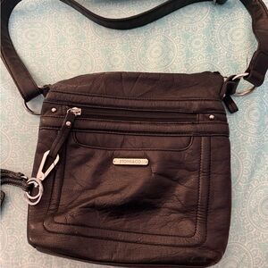 Etienne Aigner Black Leather Crossbody Shoulder Bag